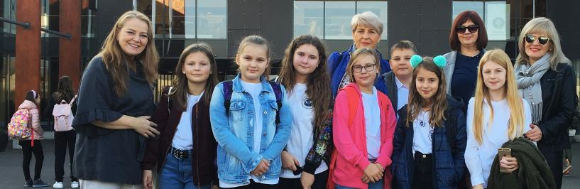 Delegacja uczniów i nauczycieli z Bielska Podlaskiego podczas wizyty na Litwie.