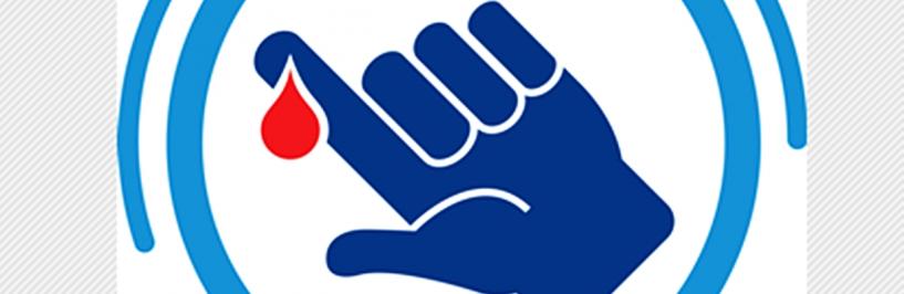 Logo pobierania krwi z palca