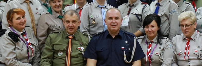 Władze i członkowie Hufca ZHP w Bielsku Podlaskim