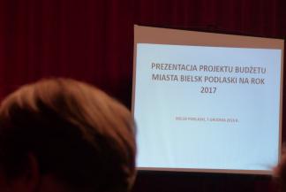 Slajd z prezentacji projektu budżetu